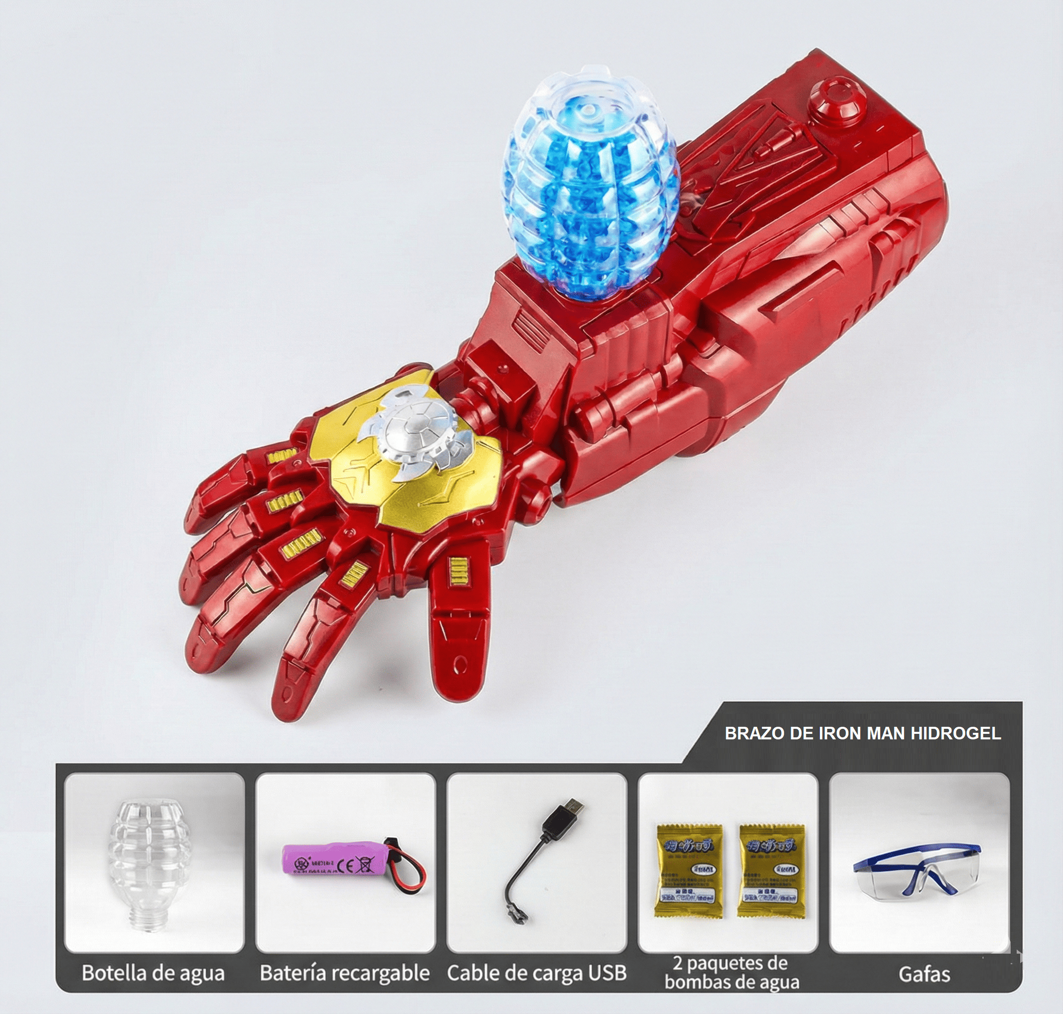 Brazo Hidrogel Iron Man  🦾🔥